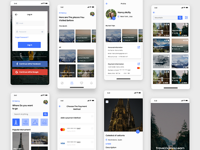 travelo Free Ui kits adobe xd design flat freebie freebie xd minimal travel travel agency travel app ui ui kits ui kits free uiux ux voyage web web kit