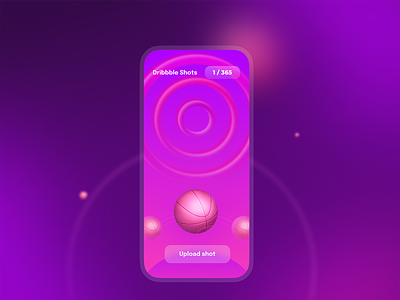 Hello Dribbble 💜 3d app figma illustration interface iphone ui