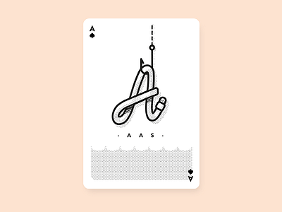 Aas of spades aas ace bait card cards fish fishing bait hook playing playing card playing cards spades