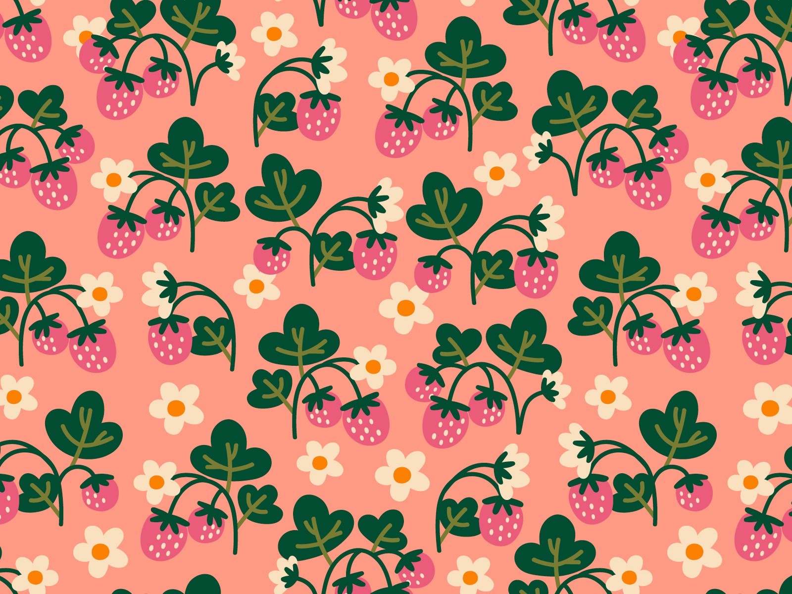 strawberry field by Nastya Tkachova on Dribbble