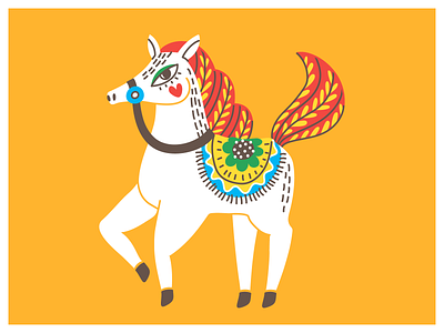 🌼HORSEY🌼 art cartoon character cute cute animal design horse illustration minimal vector