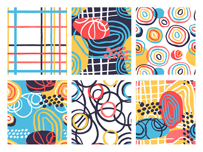 6 FUNKY PATTERNS abstract pattern print printdesign seamless pattern surface pattern design vector