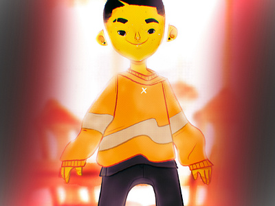 sm1l3 boy character concept cute design illustration light photoshop smile