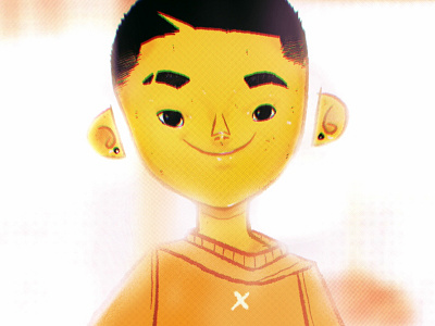 sm1l3 close boy brazil character cute design face illustration light photoshop smile