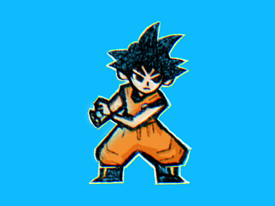 Goku character cute design dragonball drawing goku illustration procreate