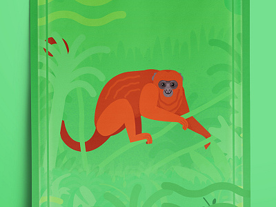 Howler Monkey Zoom animal brazil jungle monkey poster tree wild