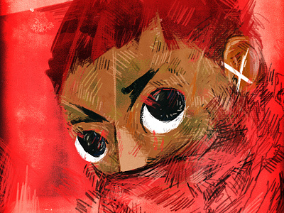 Rabisqueira character eyes illustration red sketch