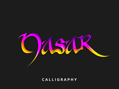 nasar calligraphy logo design logo vector