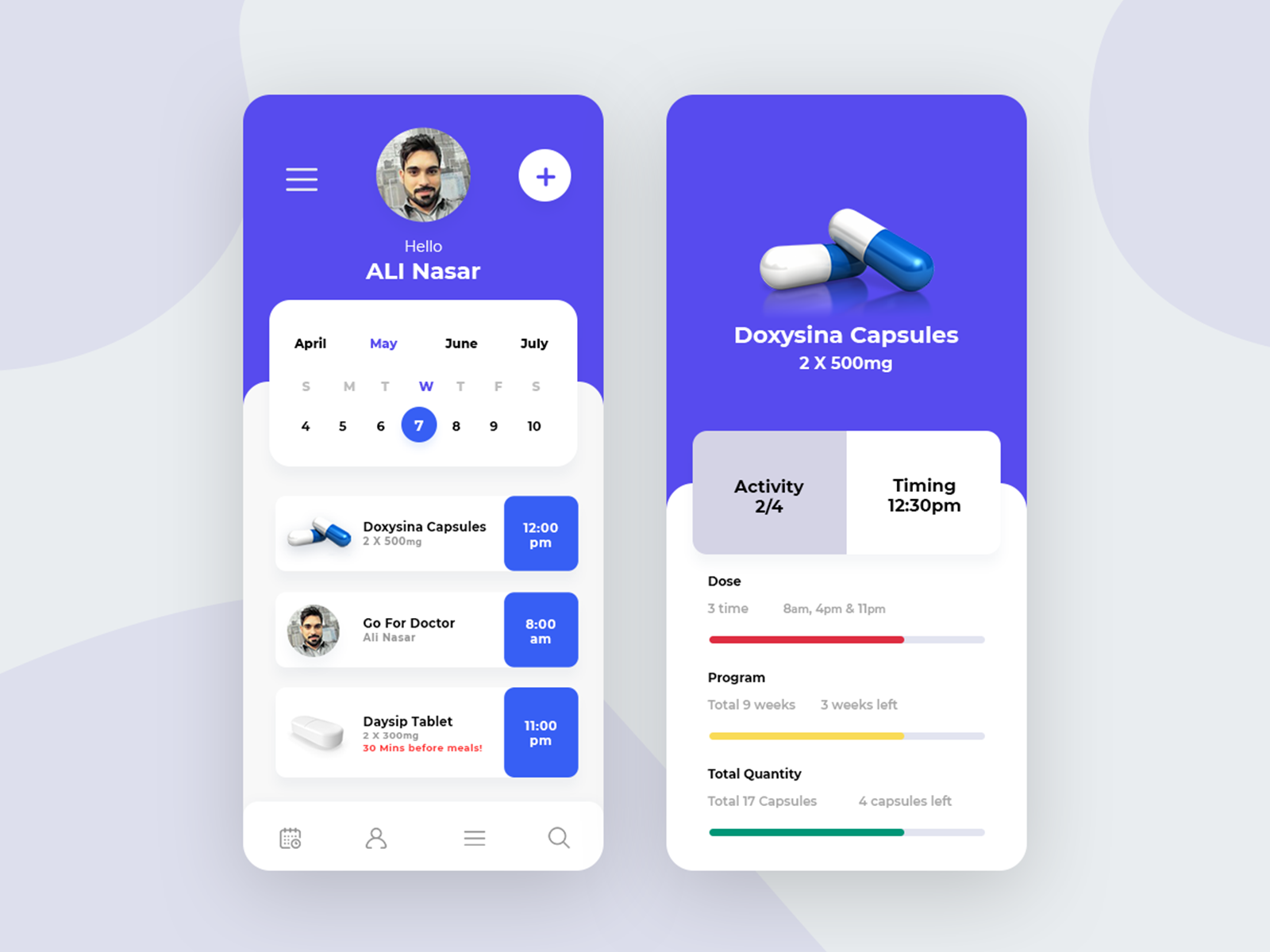 medicine planner by alinasar138 on Dribbble