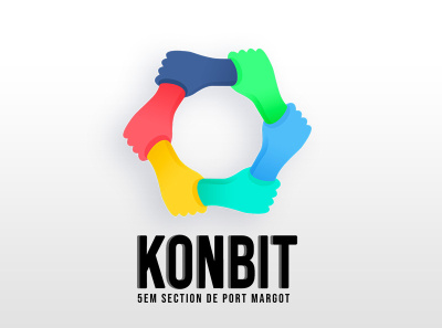 KONBIT Logo 3d branding flate logo graphic design logo