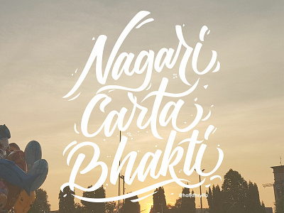 Nagari Carta Bhakti calligraphy digital lettering handlettering lettering typography