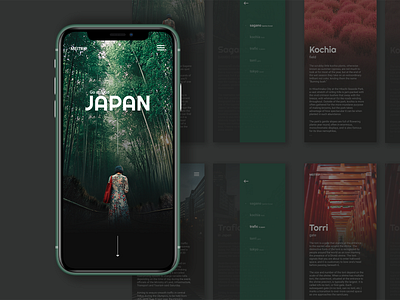 A app design to introduce about Japan_MEITRIP app design app figma introduce japan surface travel ui ux
