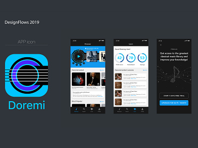 Doremi, Classical Music App, Design flows
