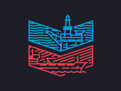 Chevron T-shirt chevron drilling icon logo oil tanker