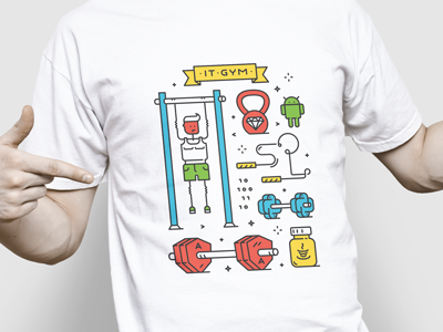 IT Gym T-shirt by Slava Shestopalov on Dribbble