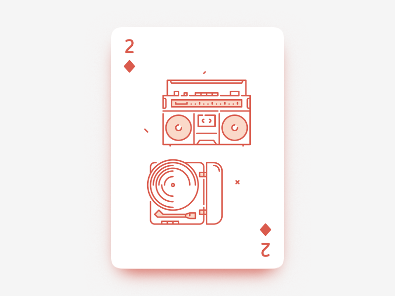 Hipsteria: Numeric Diamonds card deck hipster hipsteria icon line playing cards