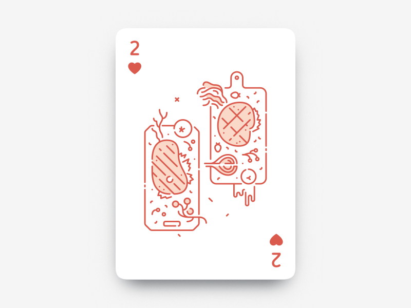Hipsteria: Numeric Hearts card deck hipster hipsteria icon line playing cards