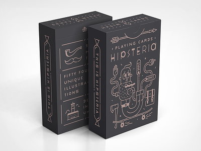Hipsteria Chocy card deck hipster hipsteria icon line playing cards