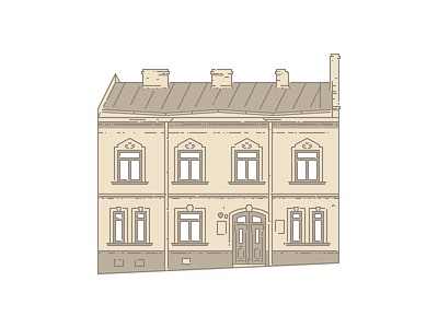 Lviv Houses — 7 Nizhynska St architecture building house icon illustration lviv