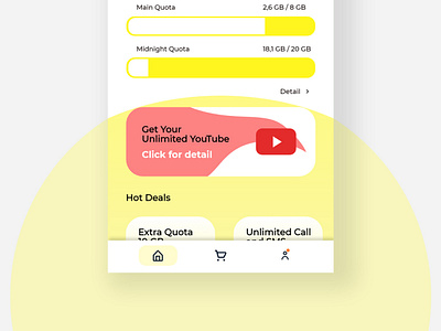 'Yellow' Quota Monitoring App - UI Design #2