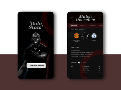 Match Statistics - Mobile App Design