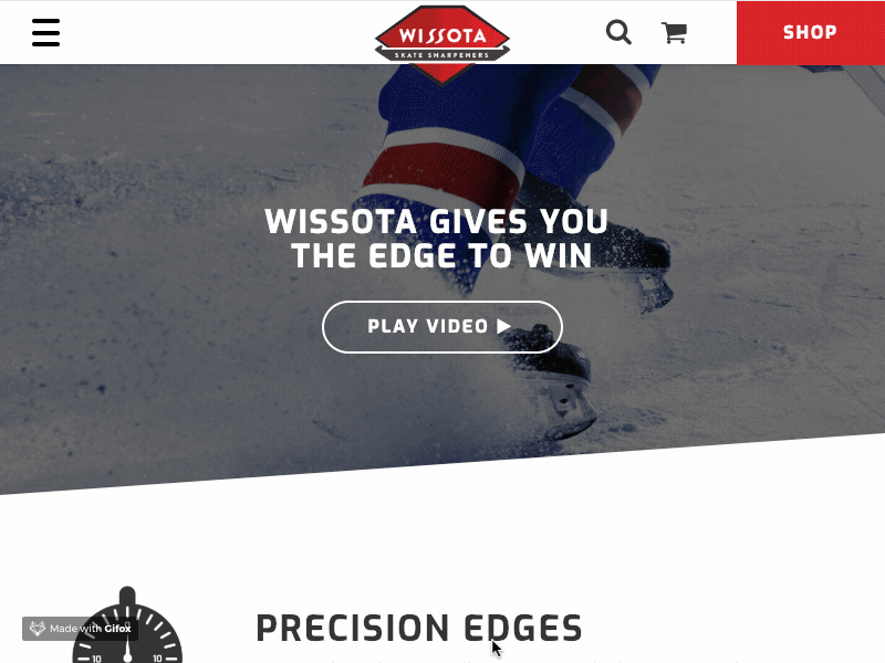 Wissota Skate Sharpeners ecommerce graphic design icons design online shop website woocommerce