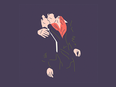 Doisneau / The kiss couple doisneau illustration illustrator kiss lovers man paris vector visual design woman