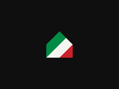 House logo mark in italy flag colors