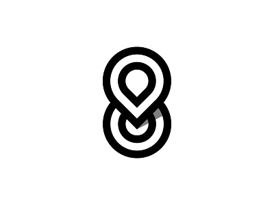 Abstract Location Logo Mark