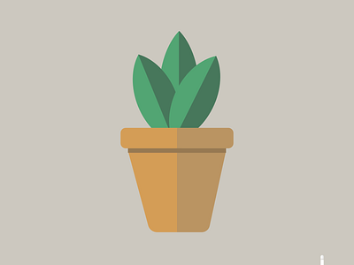 Plant. design flat illustration logo vector