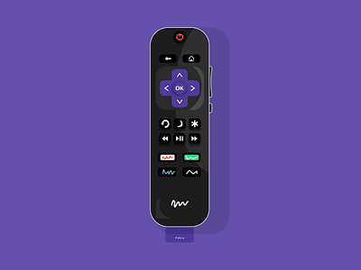 Roku Remote. affinity designer art artwork drawing illustration illustrator shapes sketch vector