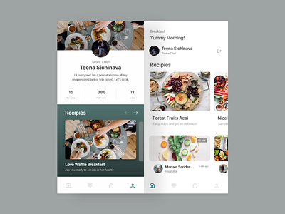 Chef App app app animation design food app profile recipe ui uidesign ux web