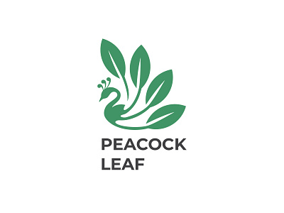 Logo Peacock Leaf brand identity branding design graphic design illustration illustrator leaf logo logotype peacock vector