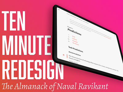 10-Minute Redesign: Navalmanack.com