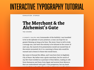 Interactive Typography Tutorial tutorial typography