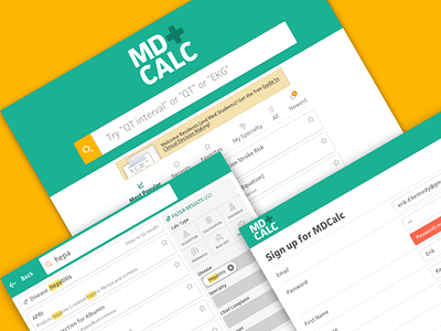 MDCalc home facit medical responsive web design rwd web app