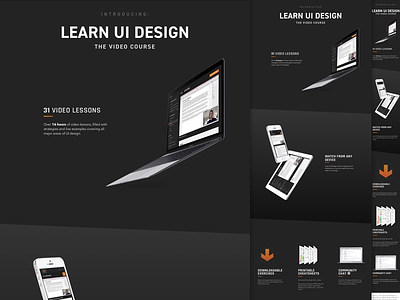"Introducing" section - Learn UI Design avenir course din mockups rajdhani