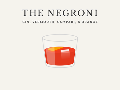 The Negroni - as featured in Learn UI Design cocktail illustration negroni