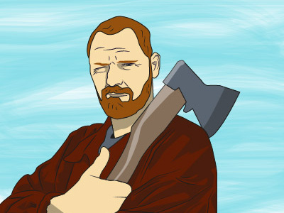 Alex portret avatar avatar design avatardesign beard brutal brutalist carpenter father husband illustration instagram post portret wooden