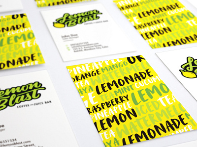 Lemon Blast Typography business card logo logo design typography