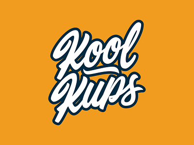 Kool Kups Logotype cold dessert ice cream lettering lettering art lettering artist logo logo design logotype logotypedesign