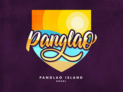 Panglao beach destination illustration lettering lettering art lettering artist panglao sun vacation vector