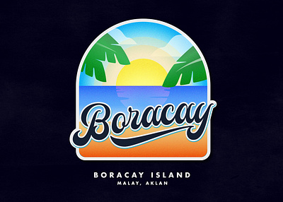 Boracay boracay calligraphy flat design illustration lettering lettering art lettering artist sand summer sun