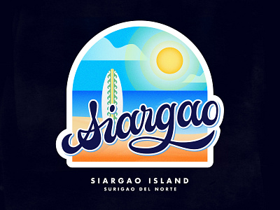 Siargao Island beach design illustration lettering lettering art lettering artist sand siargao summer sun