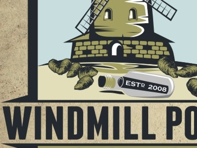 Windmill Logo branding design emblem emblem design illustration label logo logo design old school oysters vector vintage windmill