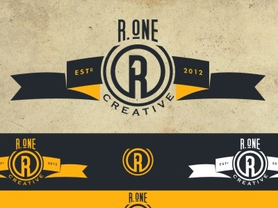 R1 Creative emblem logo design