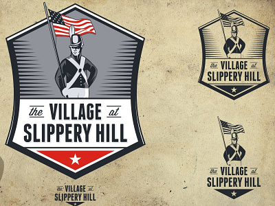 Village At Slippery Hill crest emblem logo design