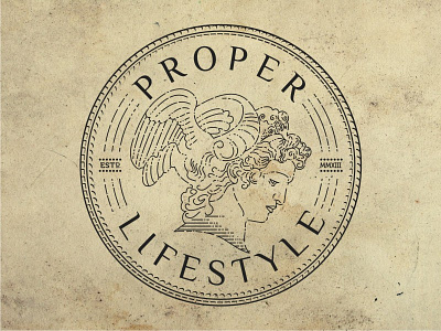 Proper Lifestyle 2 emblem design illustration logo design