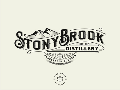 Stony Brook custom lettering emblem design illustration logo design typography