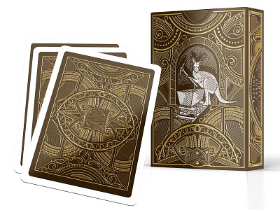 Underworld Deck Preview deck detailed digging emboss gold foil gold mine kangaroo ornate playing cards tunnel vintage wagon